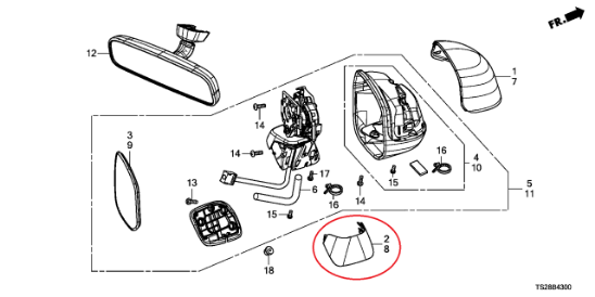 Base Cover RH Honda Civic 2014