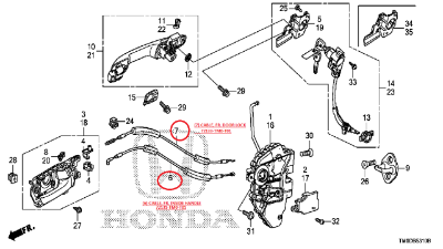 Door Cable Honda City 2019