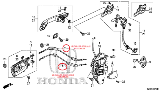 Door Cable Honda City 2019