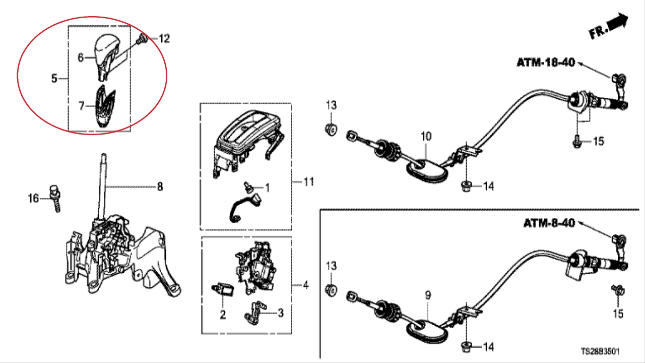 Honda Civic 2014 Gear Knob	